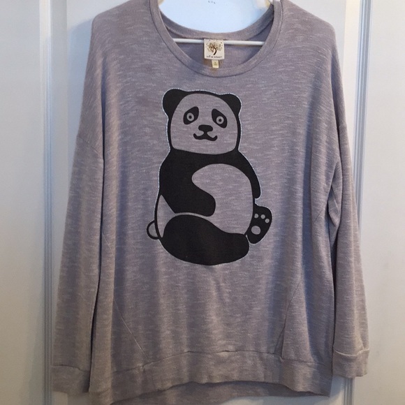 Self Esteem Sweaters - Womans self esteem panda crew neck